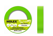 Лента малярная жаростойкая до 100°С зеленая водост.24мм*50м HOLEX (36 шт/уп)